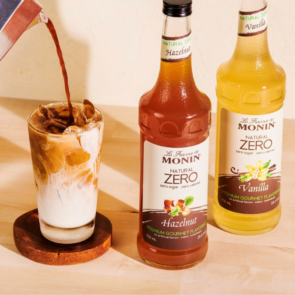Sirops Monin sans calories pour boissons santé