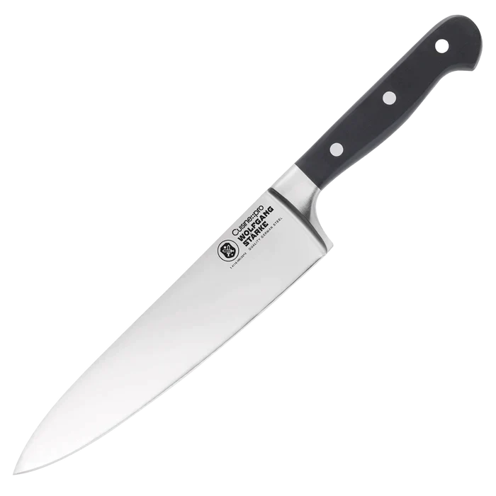 Couteau de chef Cuisine::pro® WOLFGANG STARKE 20 cm avec lame incurvée en acier inoxydable allemand.