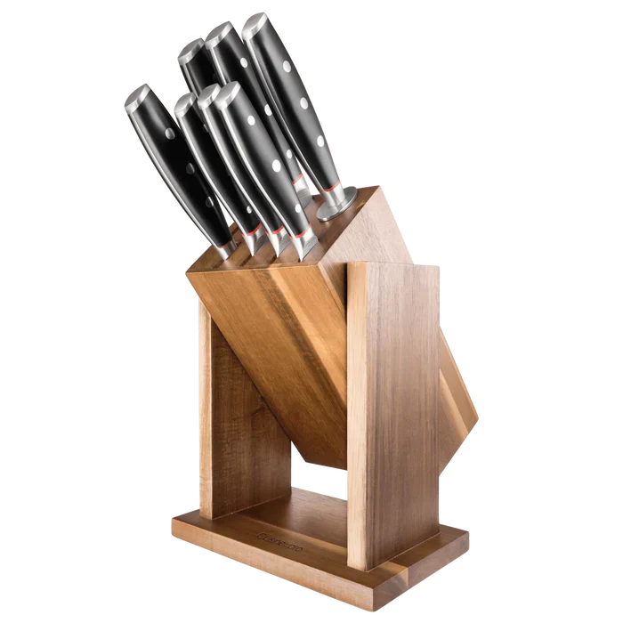 Bloc à couteaux Cuisine::pro® iconiX® Drenhen 9 pièces en acier inoxydable allemand avec bloc élégant