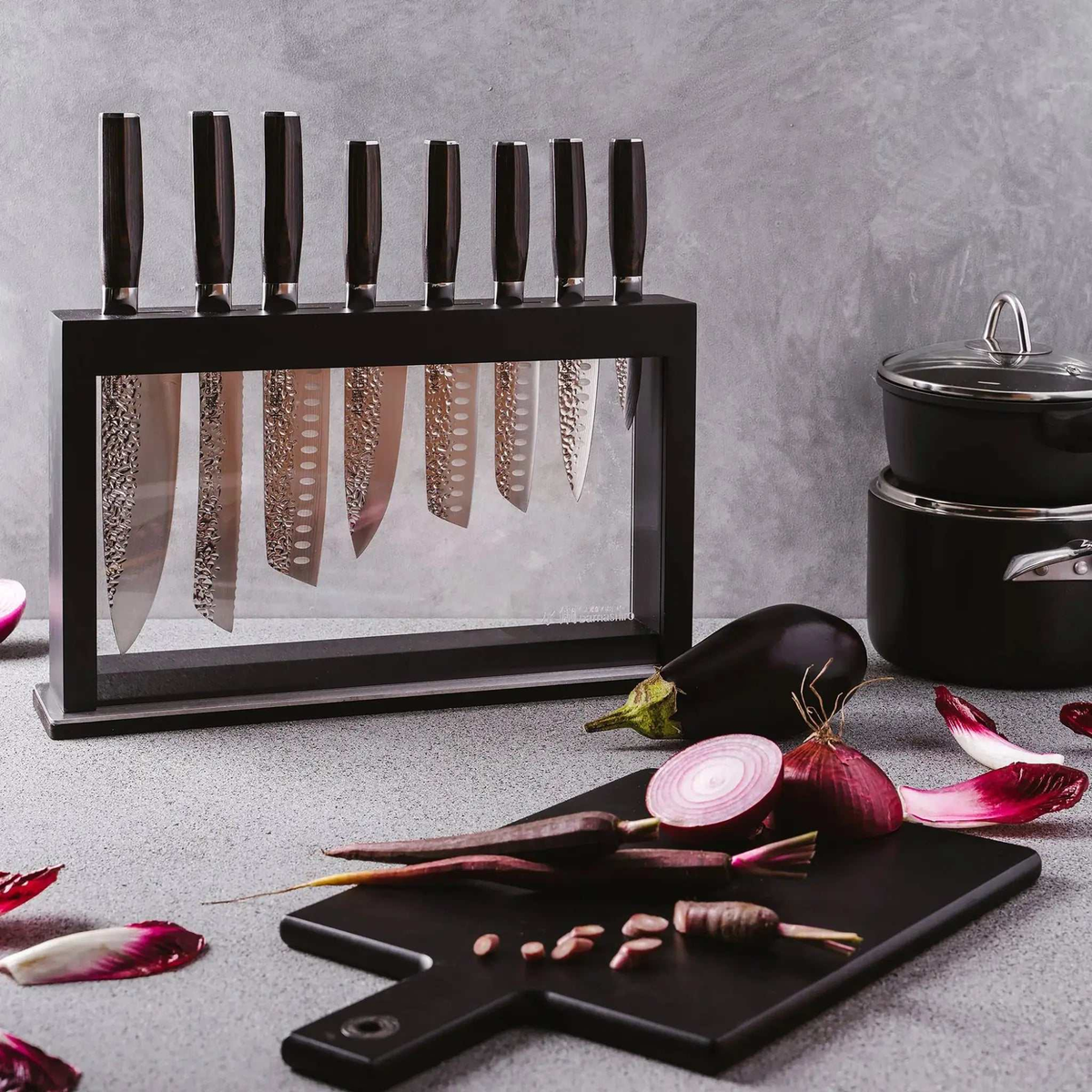 Bloc de couteaux Hisa Damashiro EMPEROR® 9 pièces – Cuisine::pro Cuisine::pro®