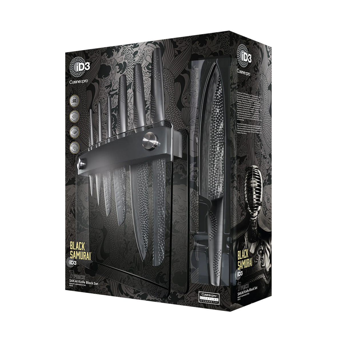 Bloc de couteaux Sakai iD3 BLACK SAMURAI™ 7 pièces – Cuisine::pro® 