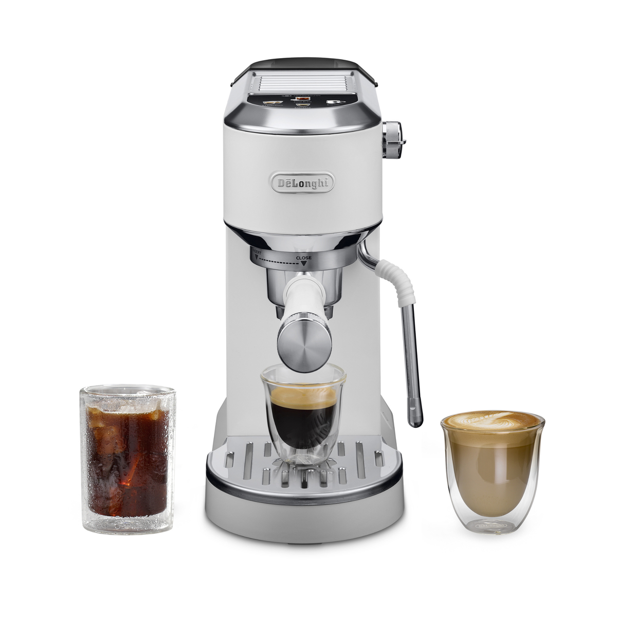 Machine à espresso compacte Dedica Duo Cold Brew vanille – De'Longhi
