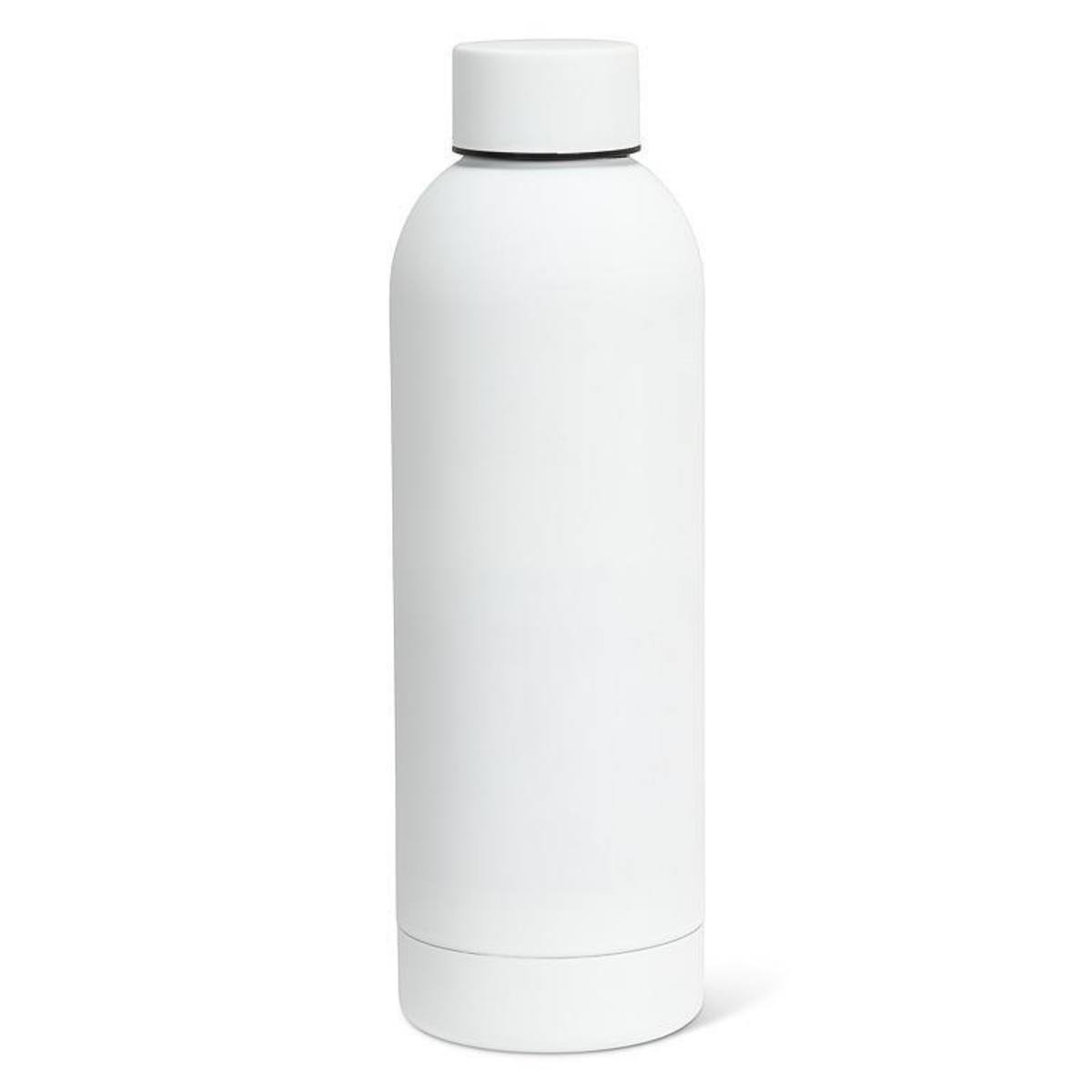 bouteille isotherme inox blanche vue complète