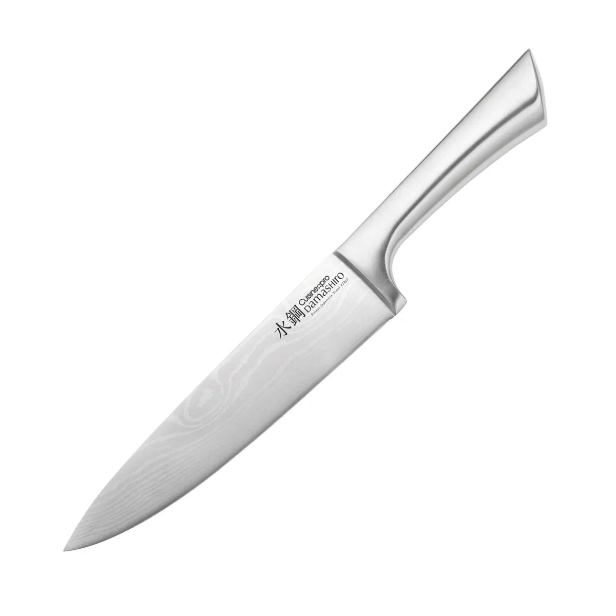 Couteau de chef Damashiro® 20 cm avec lame large incurvée pour coupes précises en cuisine professionnelle