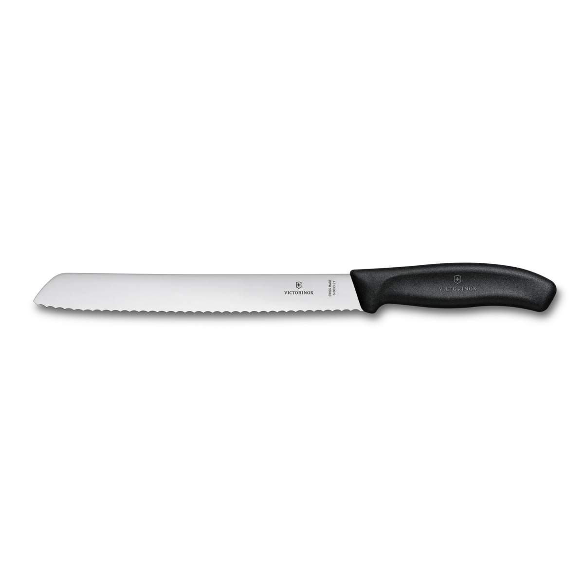 Couteau à pain dentelé Swiss Classic noir 21 cm – Victorinox