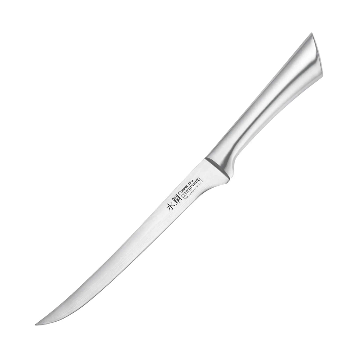 Couteau à filet Damashiro 20 cm avec lame flexible pour découpe précise du poisson
