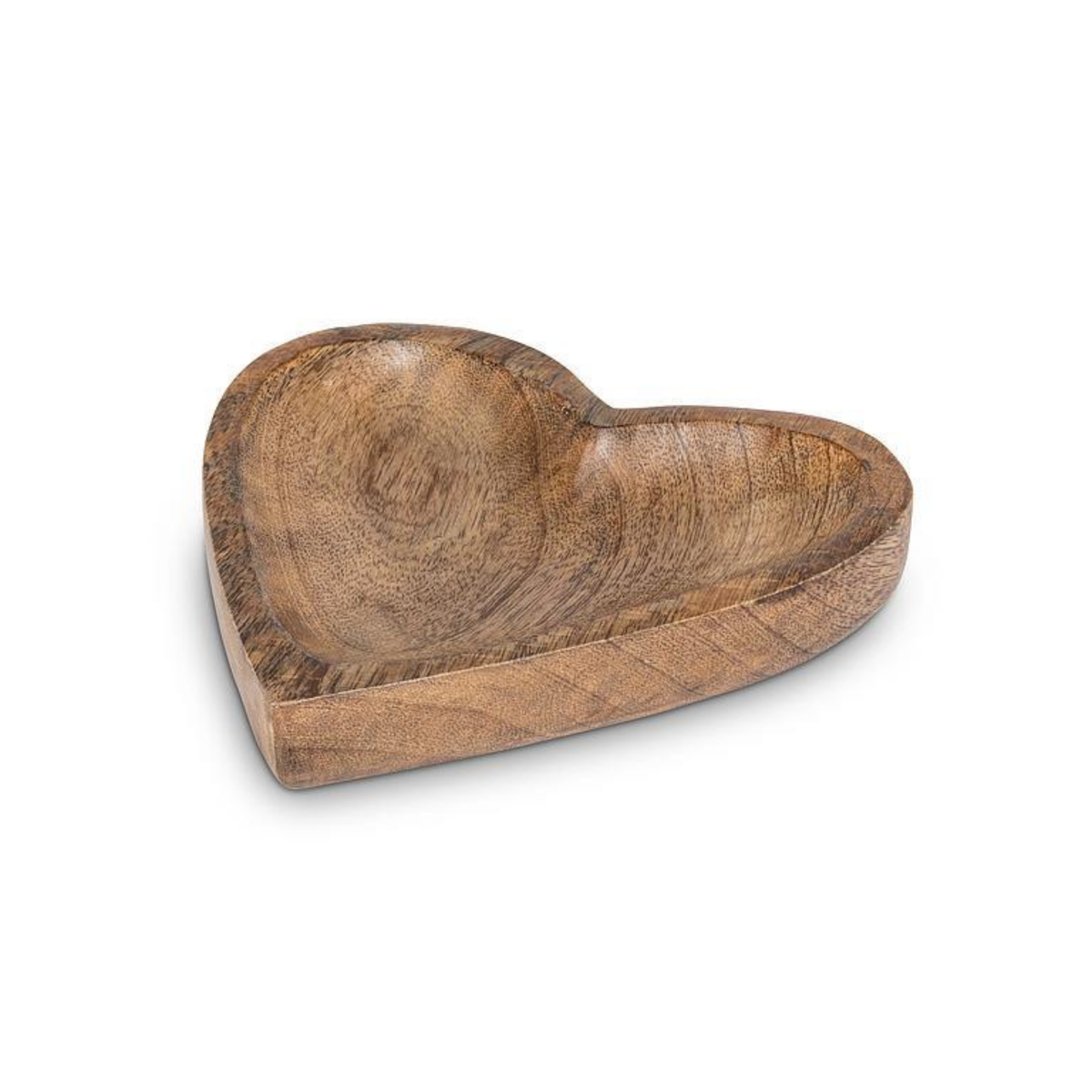 Assiette en bois de manguier coeur 20 cm 