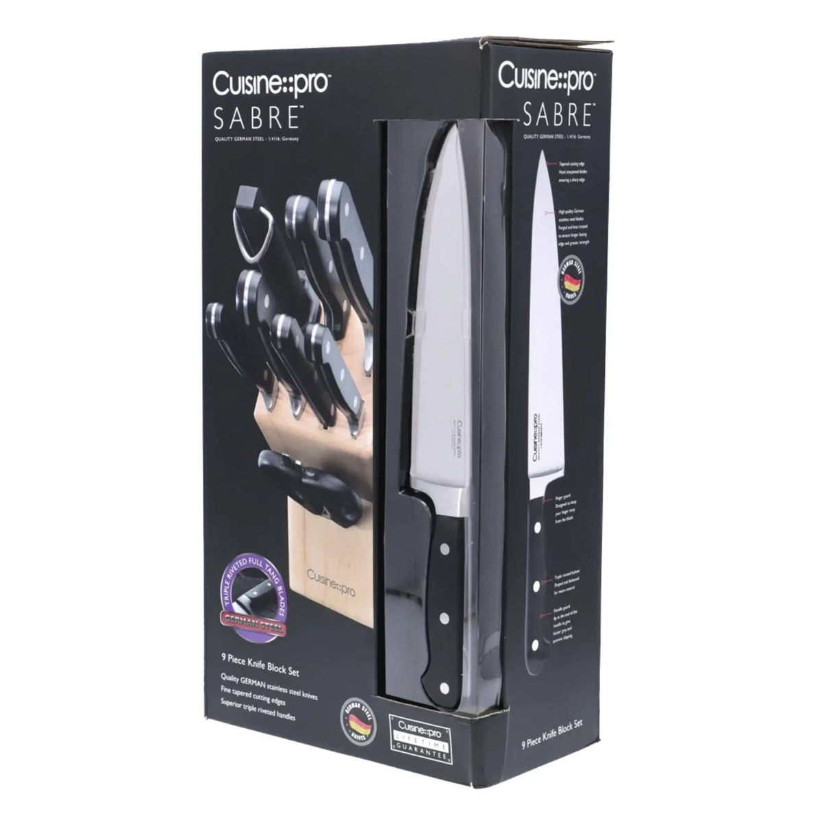 Bloc de couteaux SABRE™ 9 pièces - Cuisine::pro® Cuisine::pro®
