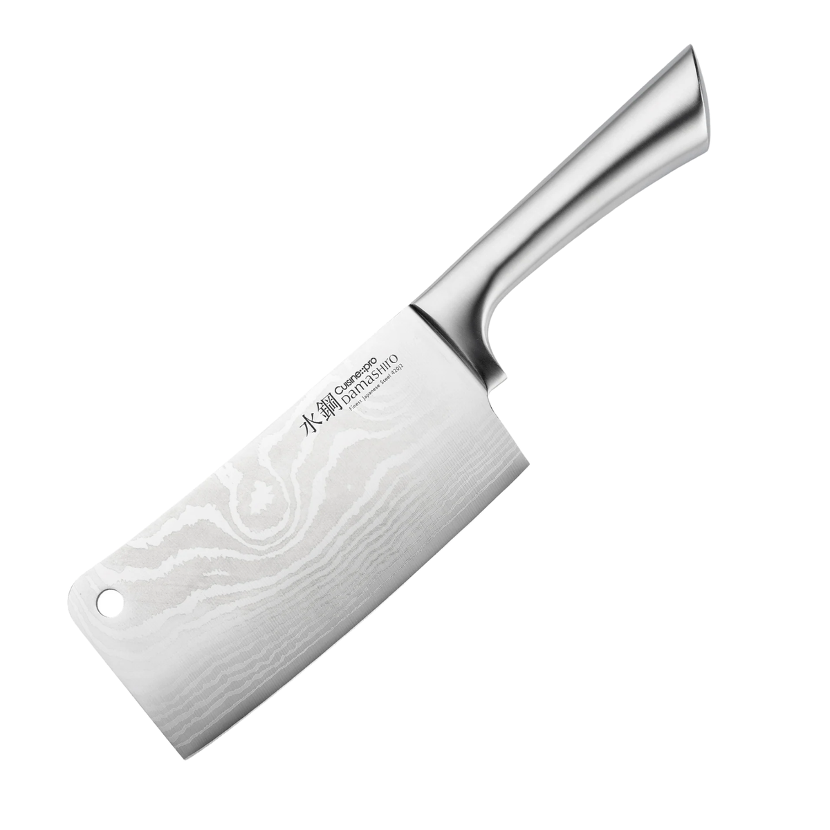couteau couperet Damashiro acier inoxydable vue complète