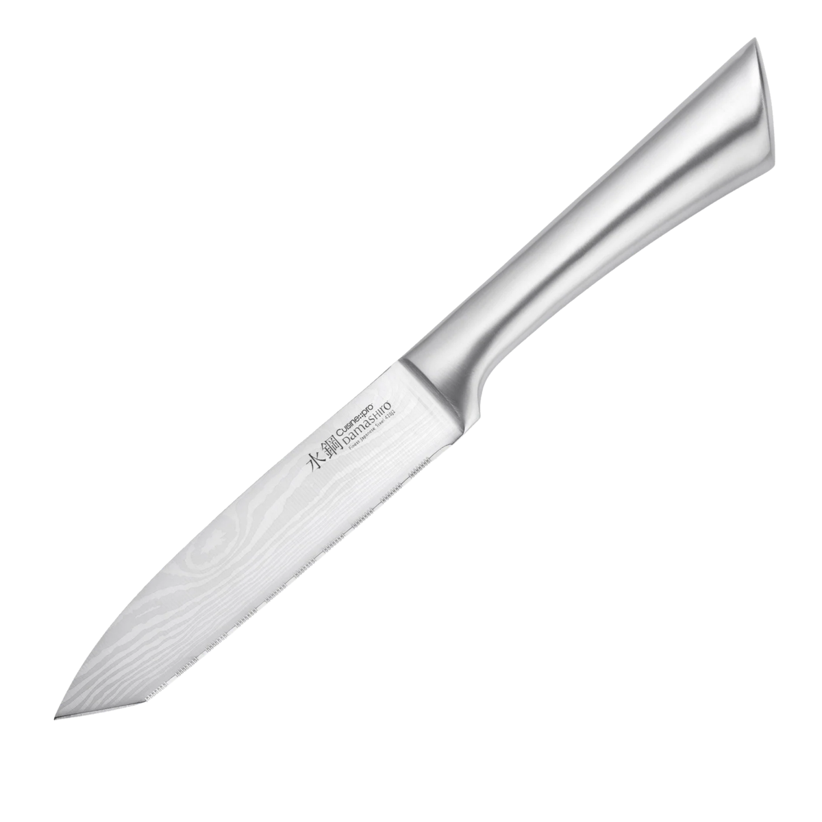 Couteau tout usage 14 cm Damashiro® en acier inoxydable japonais, lame damassée et tranchante pour préparation précise en cuisine