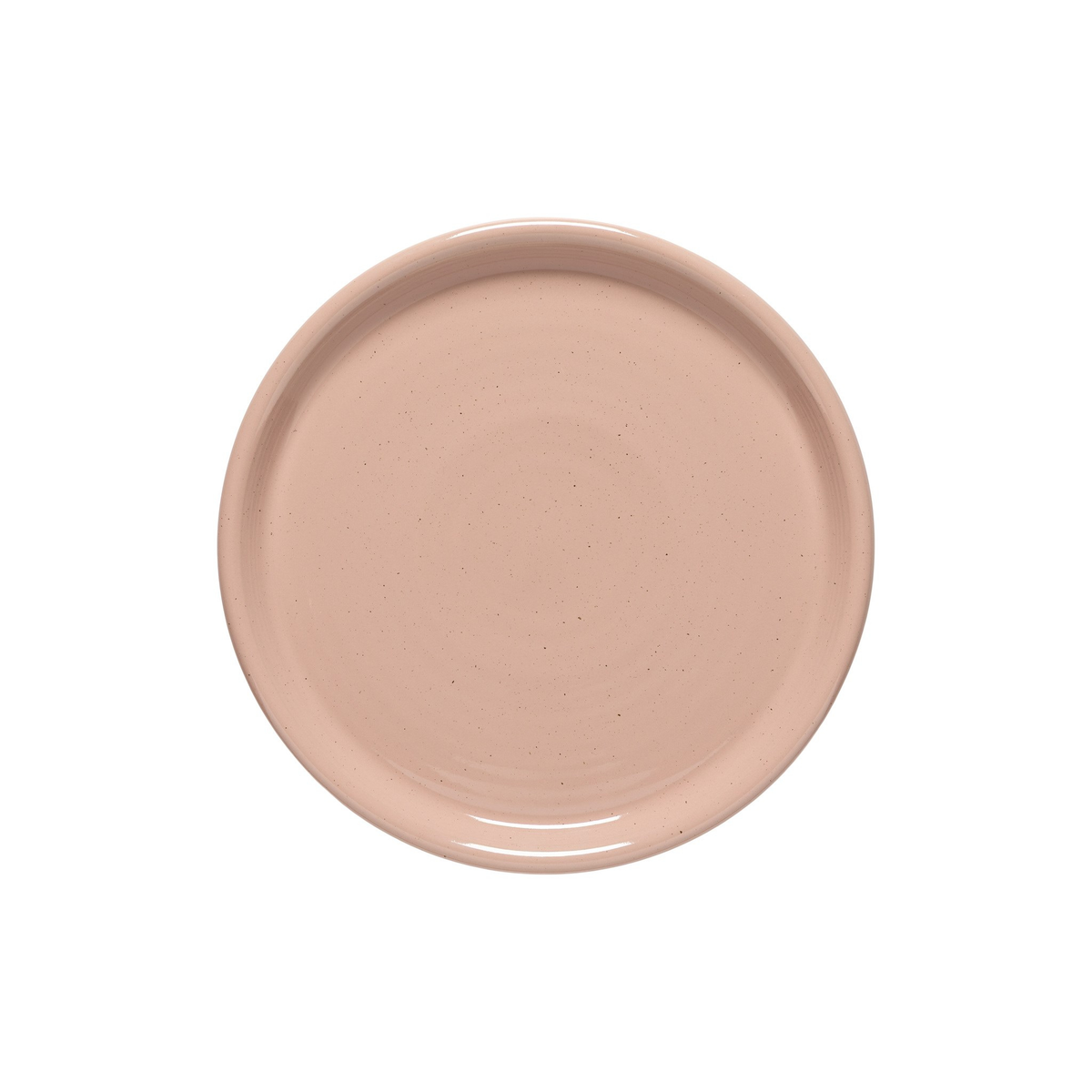 assiette en grès recyclé vue de dessus scotia light pink