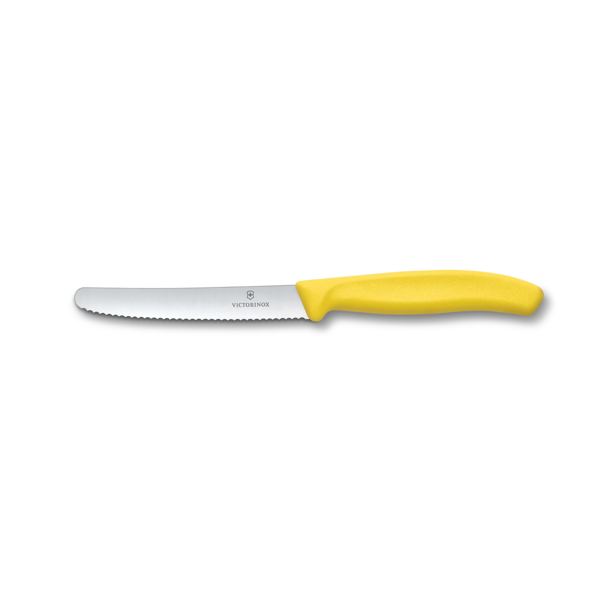 Couteau à tomate à lame ondulée Swiss Classic jaune 11 cm – Victorinox