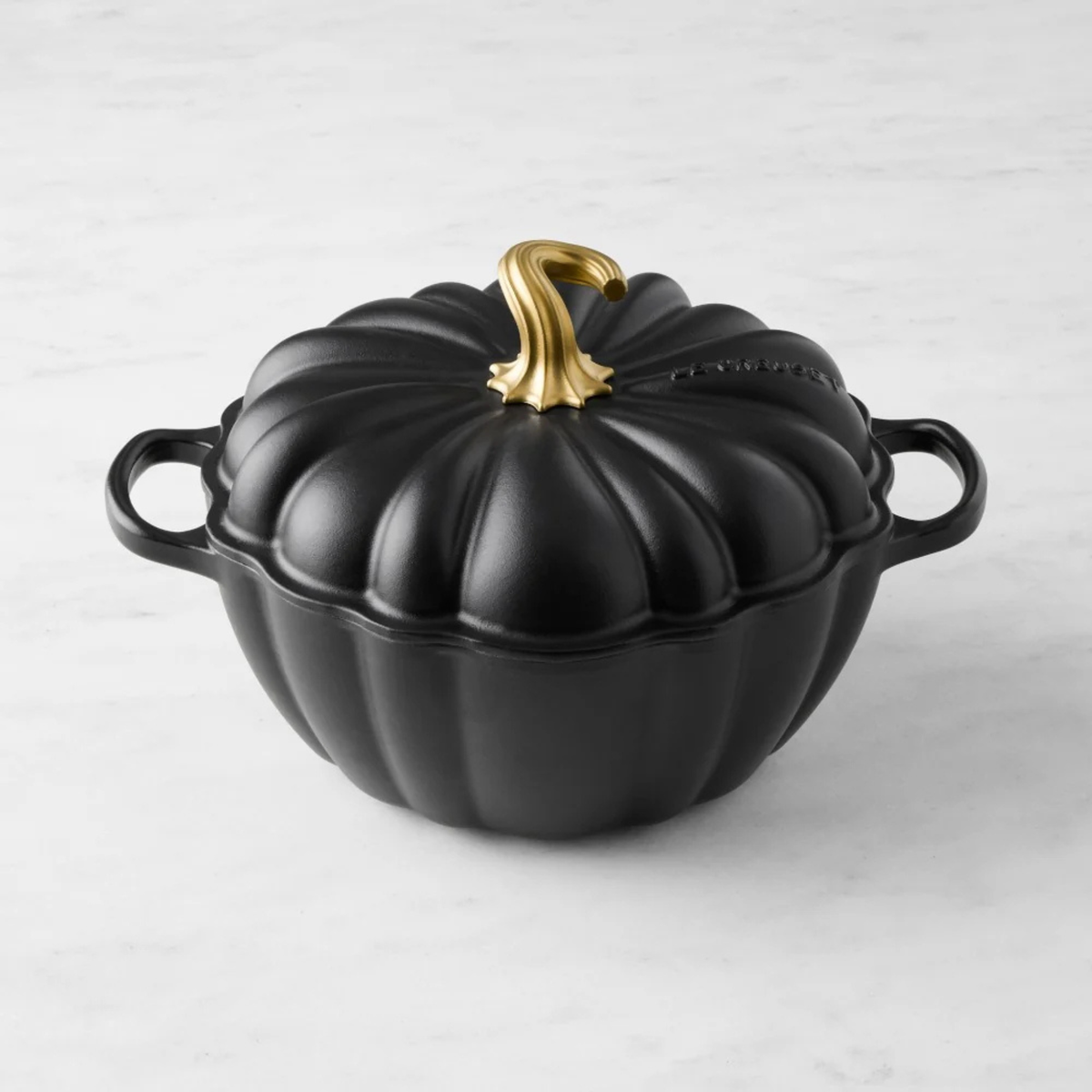 Le Creuset Enamelled Cast Iron Pumpkin Cocotte, Licorice, 3.7 L
