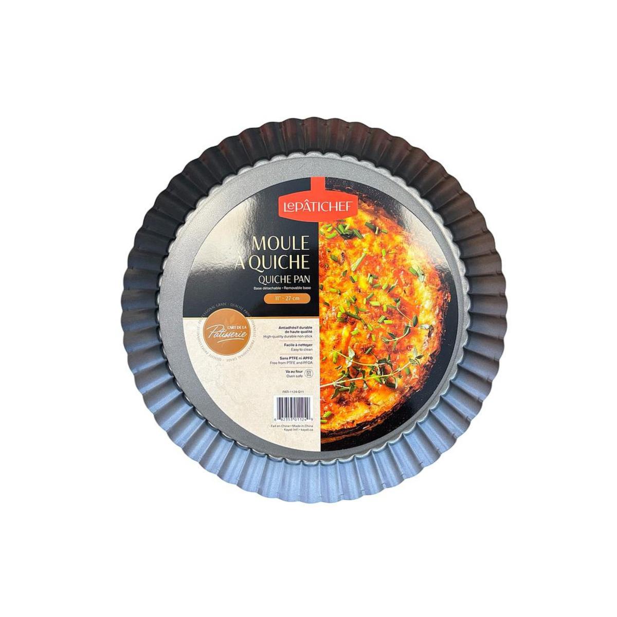 Moule à quiche antiadhésif à fond amovible 27 cm – Le Pâtichef