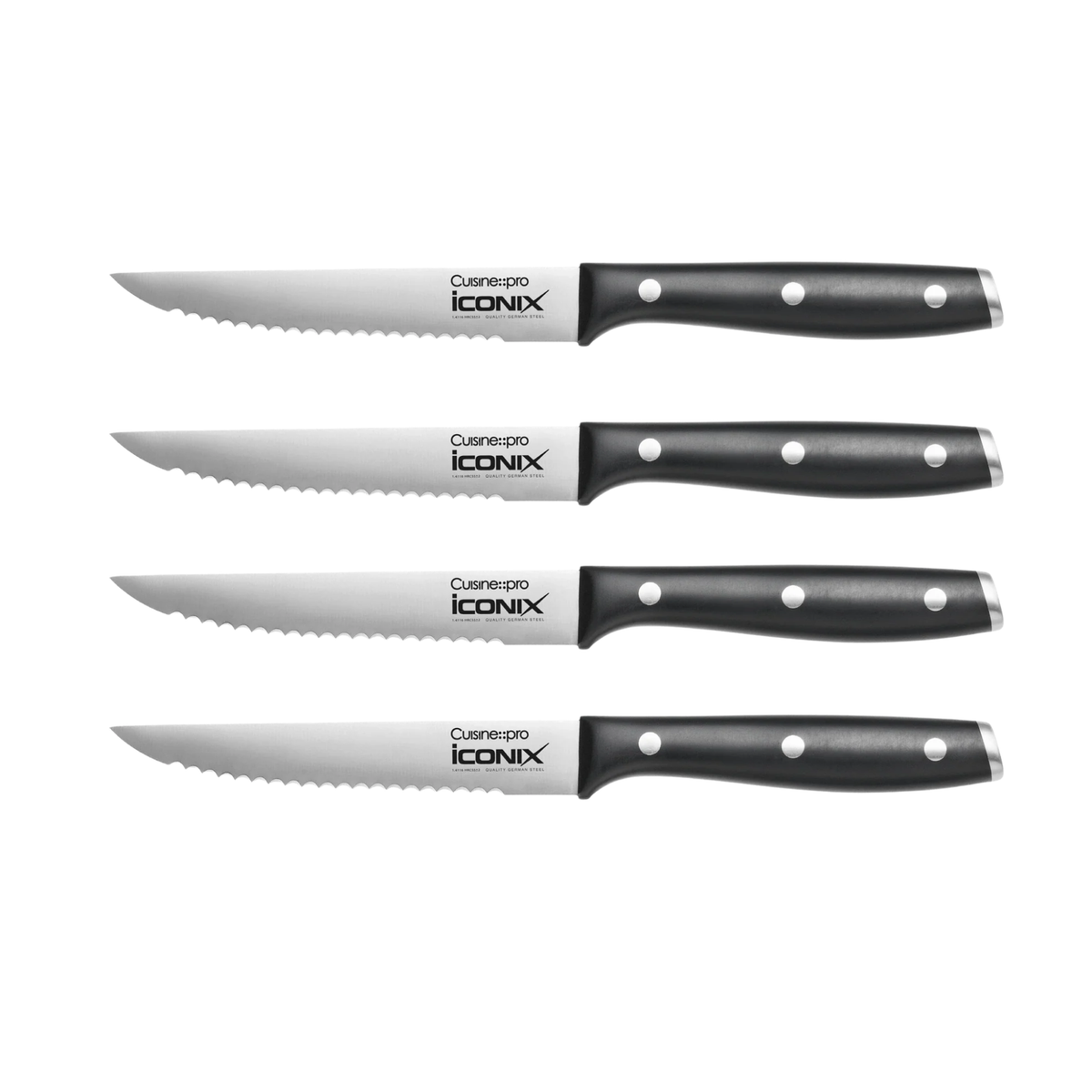 ensemble couteaux à steak iconiX™ 4 pièces vue complète