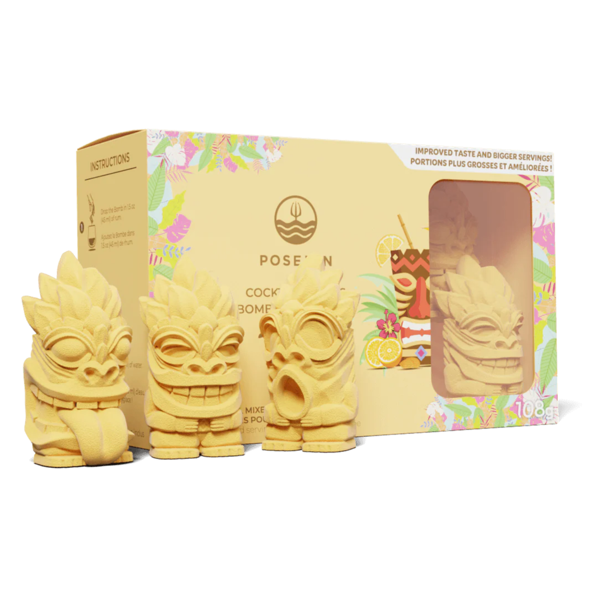 Ensemble de 6 bombes à cocktail Tiki Mai Tai – Poseidn