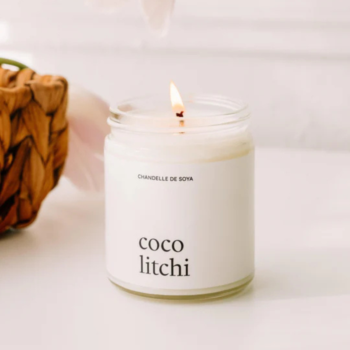 Chandelle de soya Coco litchi 270 ml – Marée Chandelles