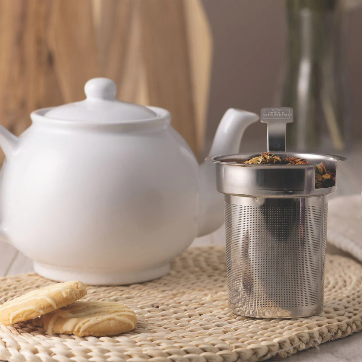 Infuseur à thé en acier inoxydable pour théière 6 tasses