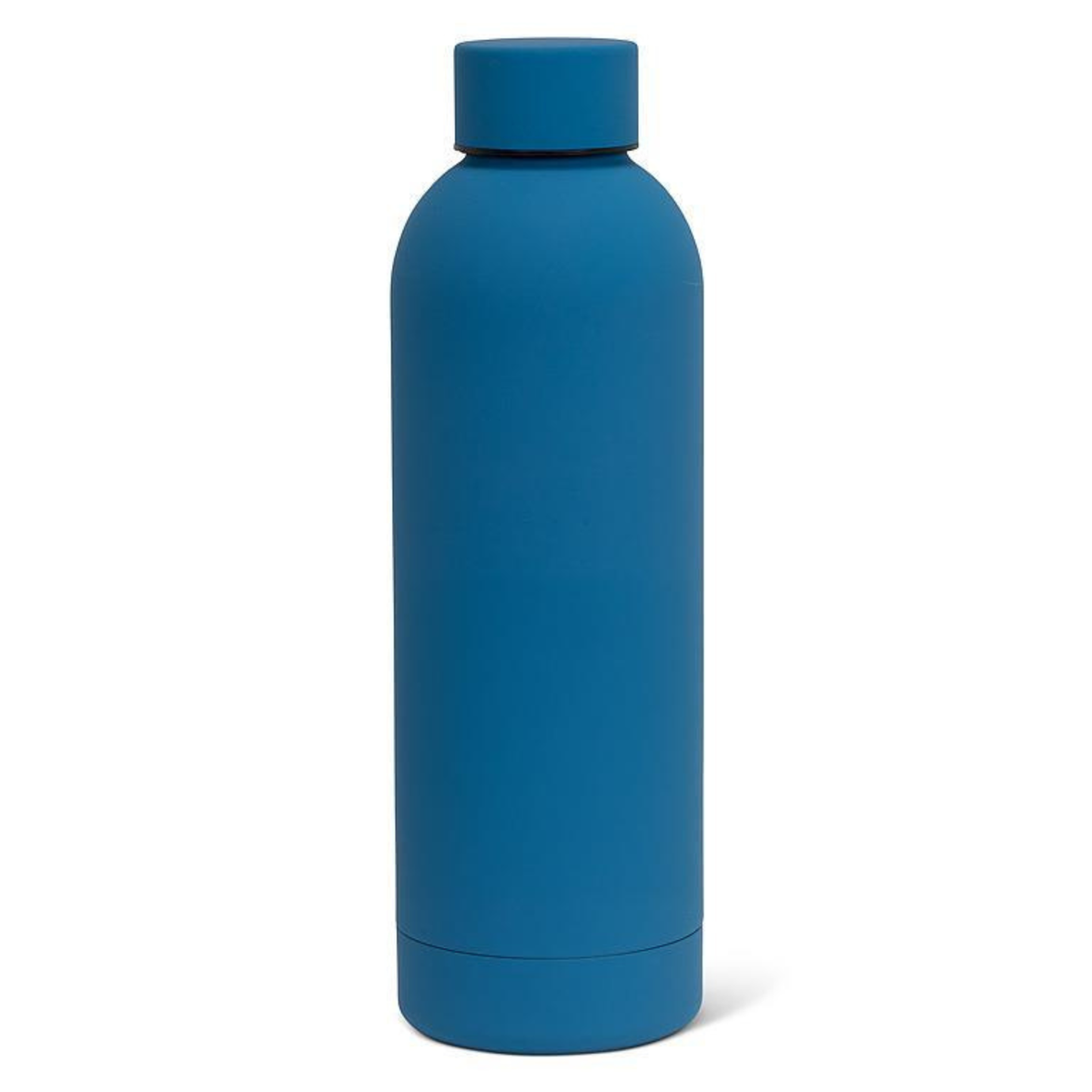 bouteille isotherme inox bleue vue complète
