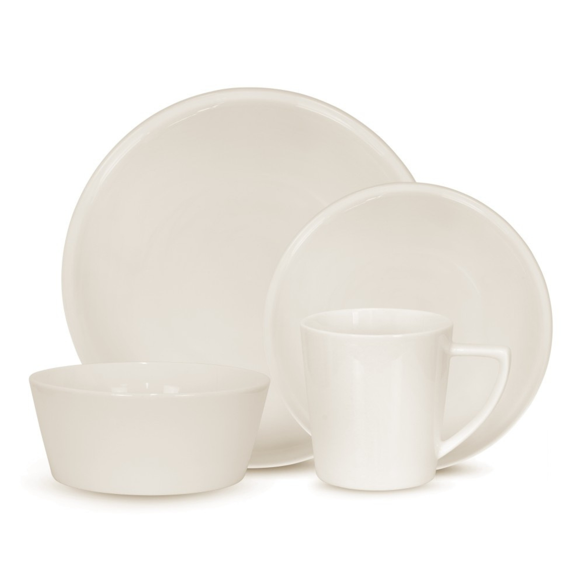 Ensemble de vaisselle en porcelaine blanche Loft 16 pièces – Brilliant