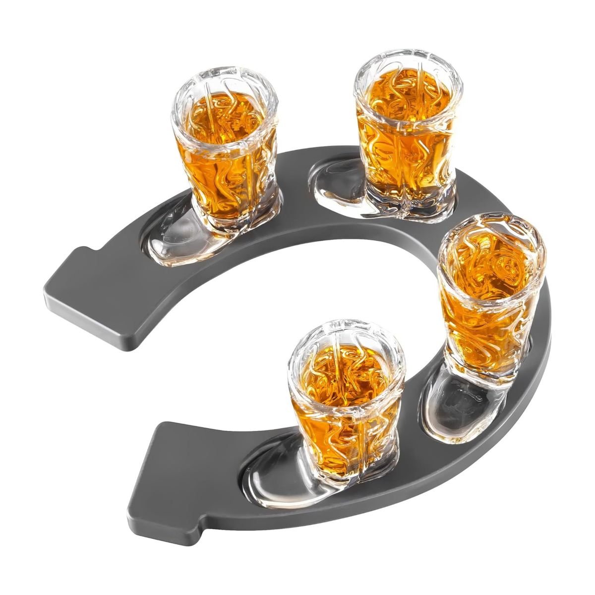 Ensemble de 4 verres shooter bottes cowboy avec plateau fer à cheval 30 ml – Final Touch