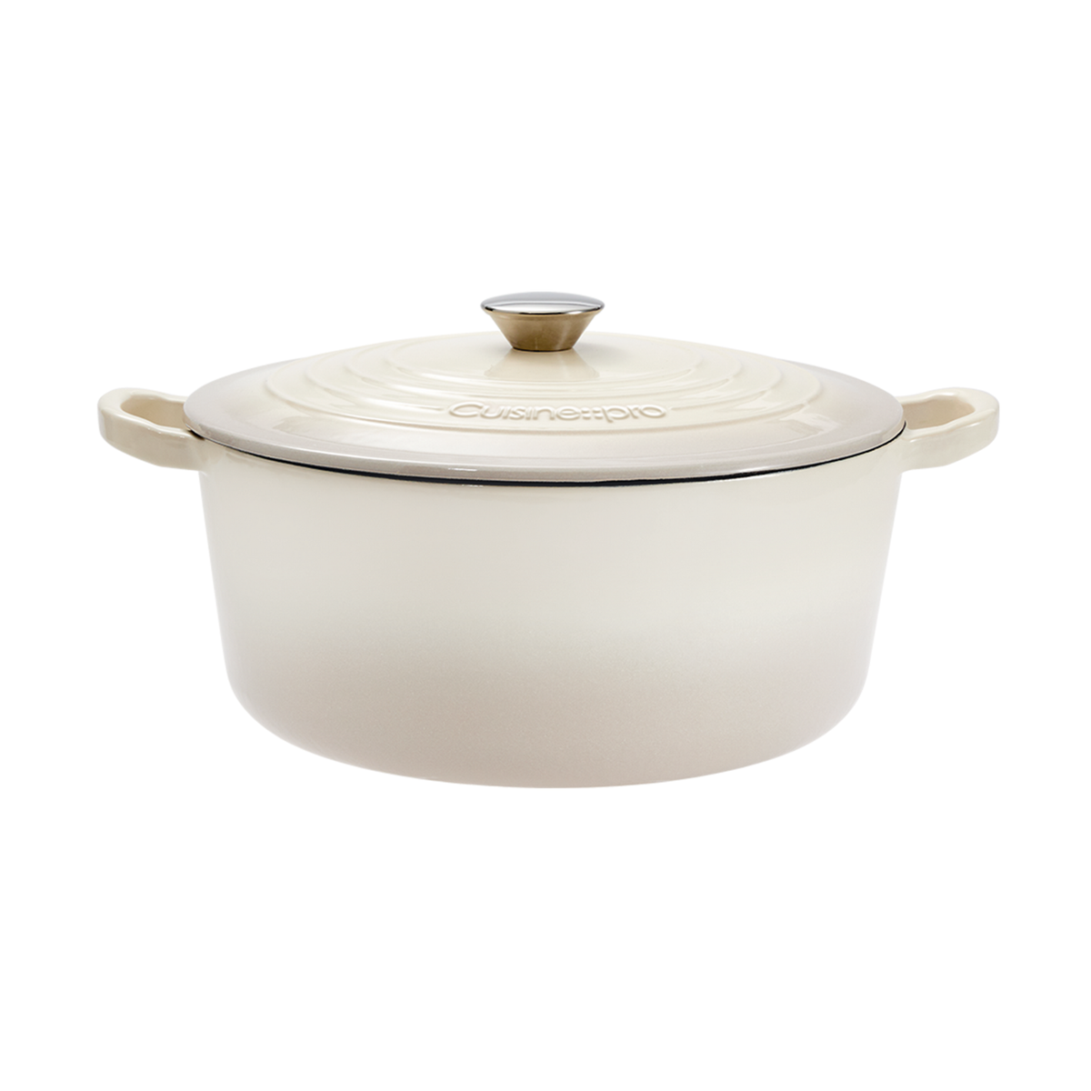 Cocotte ronde en fonte crème LE CONNOISSEUR™ 6,3 L - Cuisine::pro® Cuisine::pro®