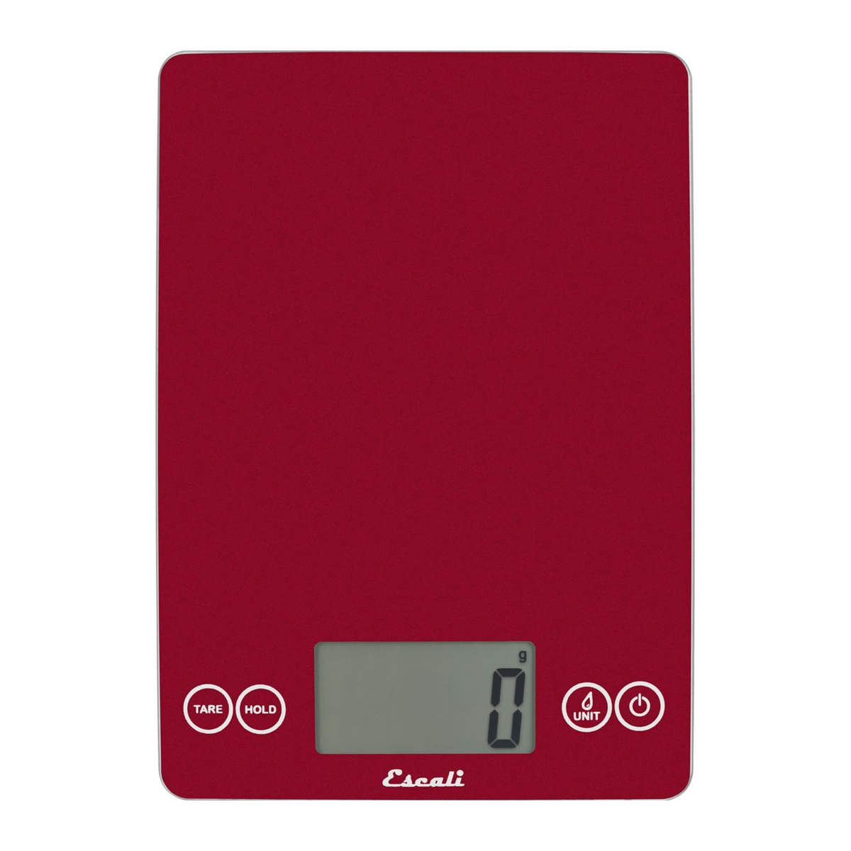 Balance de cuisine numérique en verre Arti rouge 15 lb – Escali 