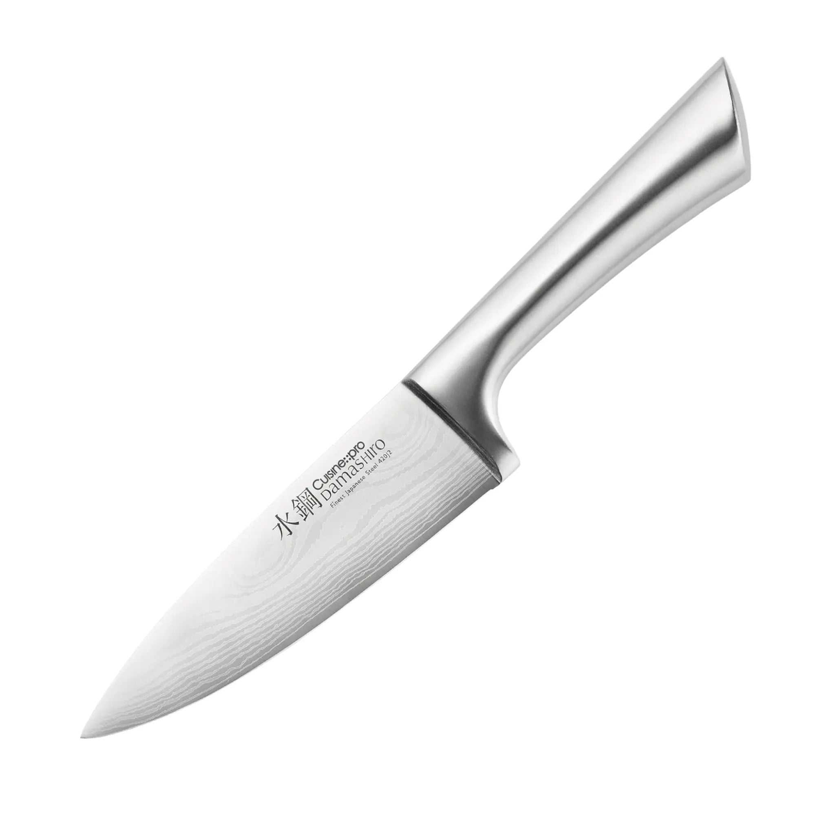 Mini couteau de chef Damashiro 15 cm avec lame tranchante et incurvée pour découpe précise en cuisine