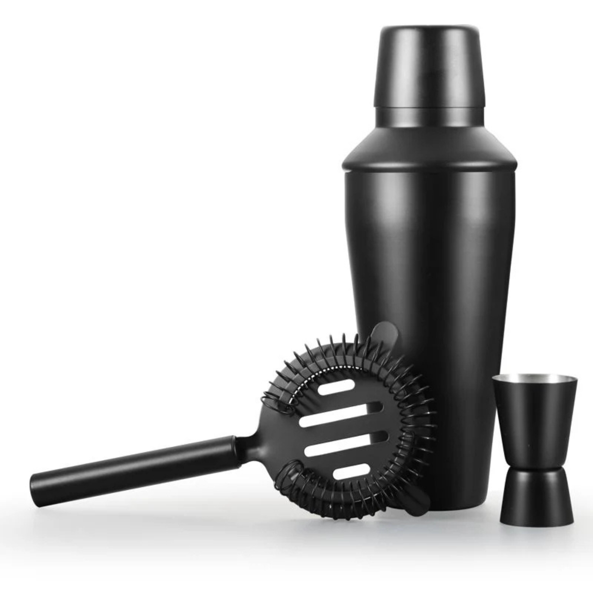 Ensemble à cocktail Opera 3 pièces en acier inoxydable noir – Natural Living