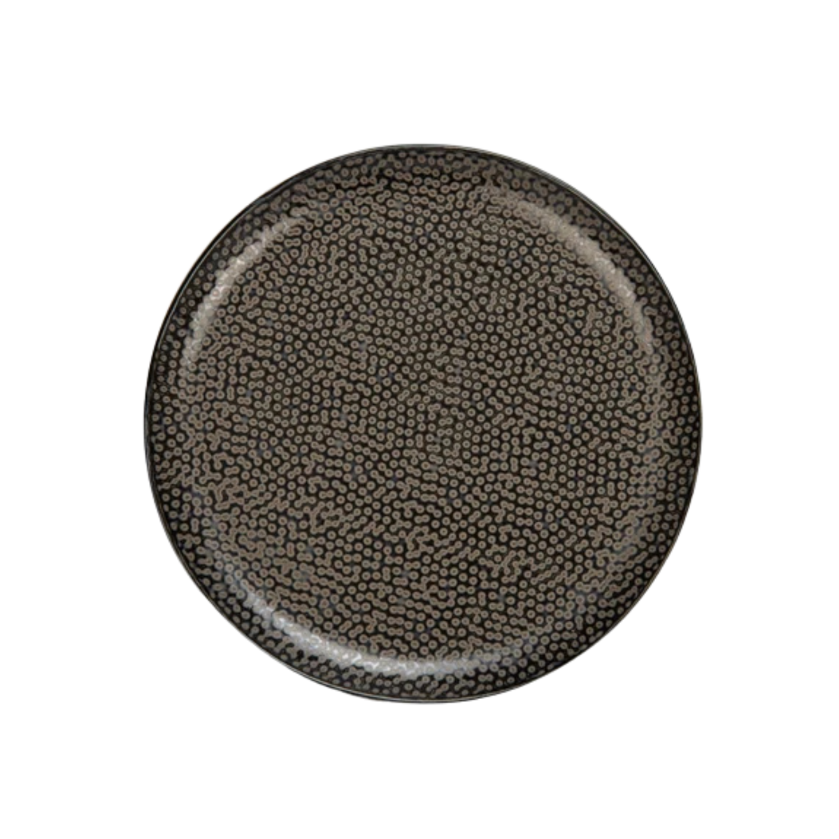 Assiette à salade en grès noir Truffles 20,5 cm – BIA
