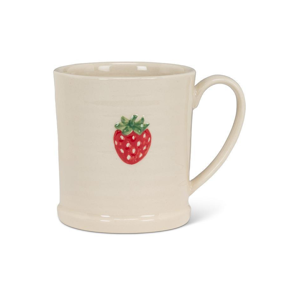 Tasse en grès fraise avec rebord 355 ml 