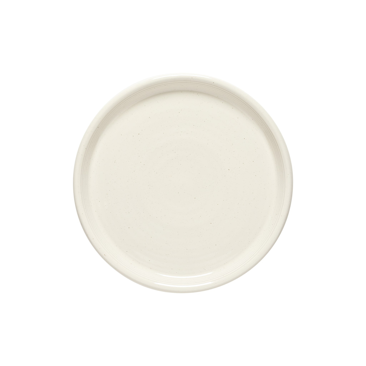 assiette en grès recyclé vue de dessus scotia vanilla