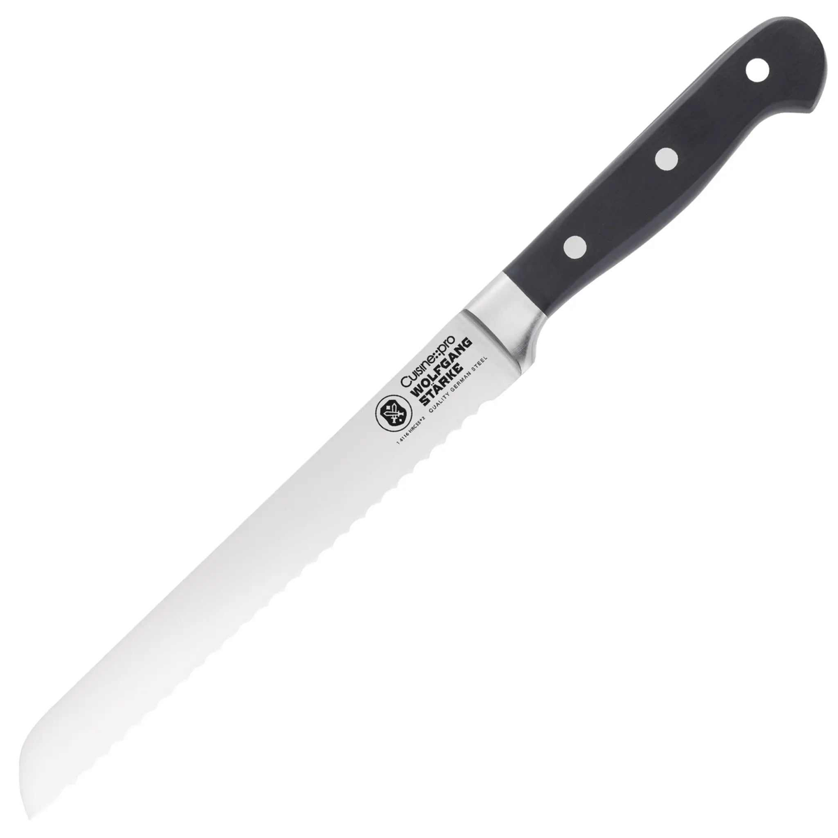 Couteau à pain 20 cm WOLFGANG STARKE lame dentelée pour pains artisanaux