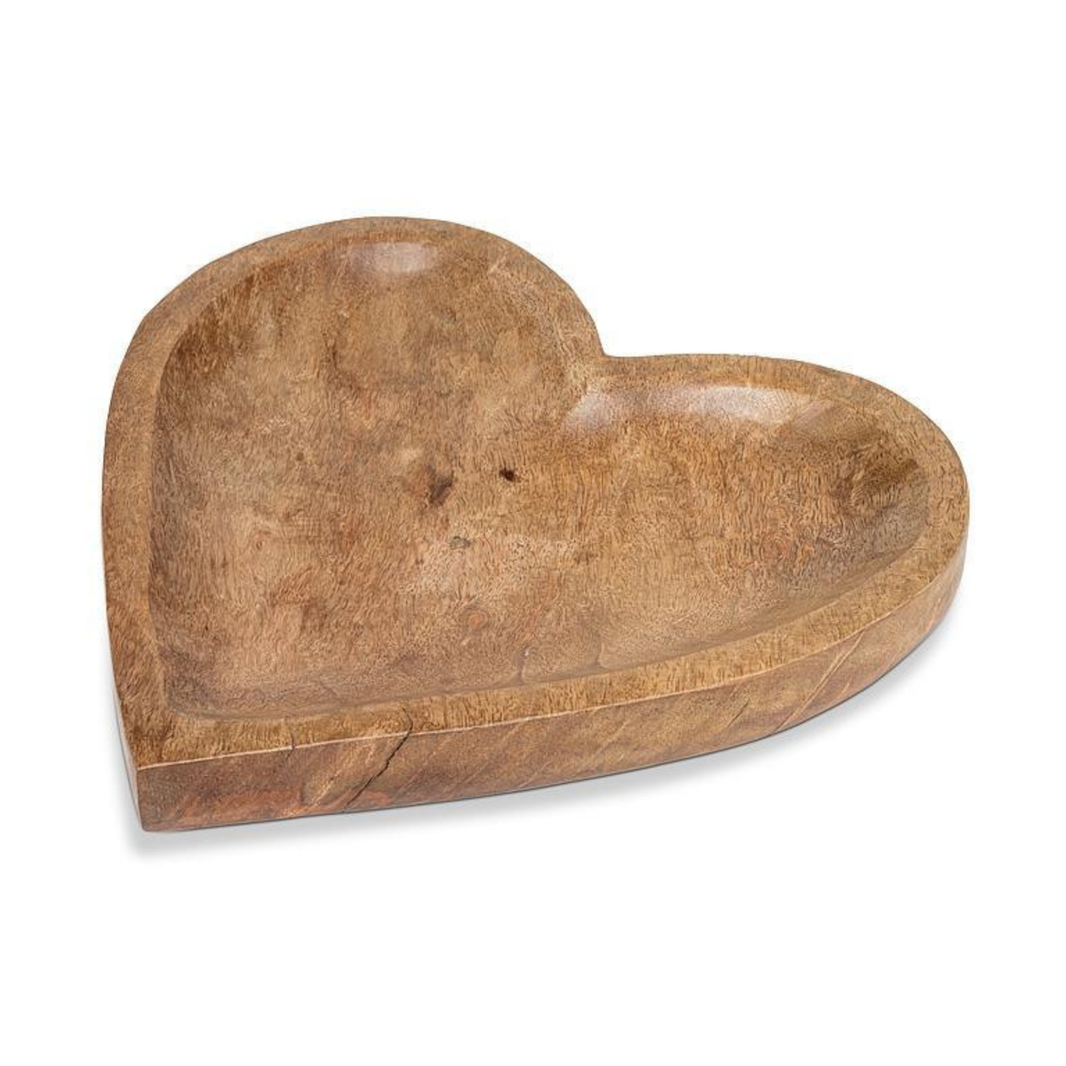 assiette en bois cœur vue complète manguier naturel