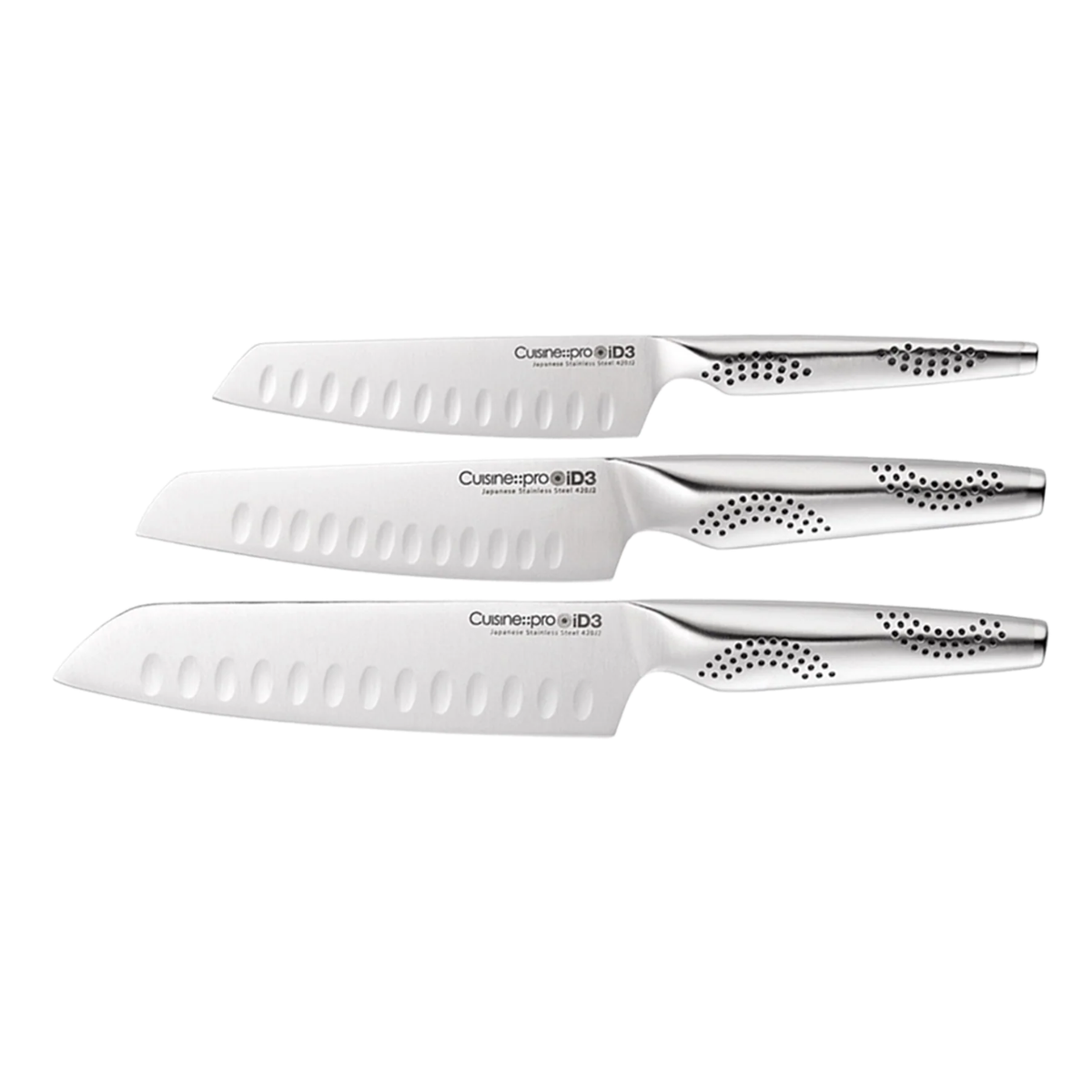 ensemble de couteaux santoku iD3® Cuisine::pro® vue complète