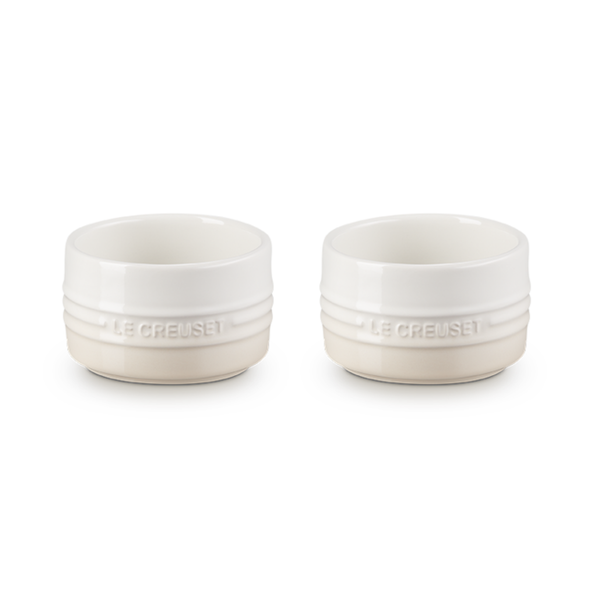 Set of 2 stackable stoneware ramekins Meringue 200 ml – Le Creuset