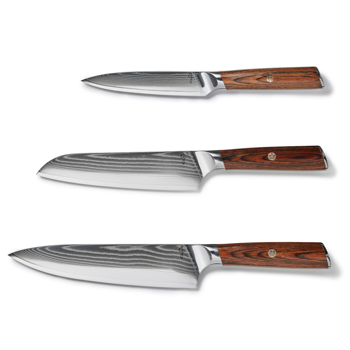 Set of 3 Damascus Steel Knives – Starfrit