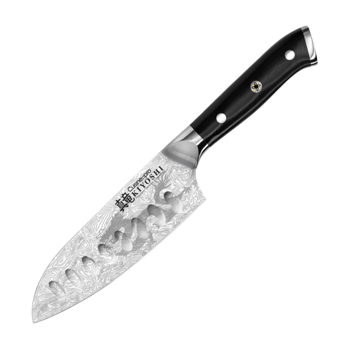 Couteau Santoku 15 cm KIYOSHI® pour trancher viandes, légumes et fromages avec précision