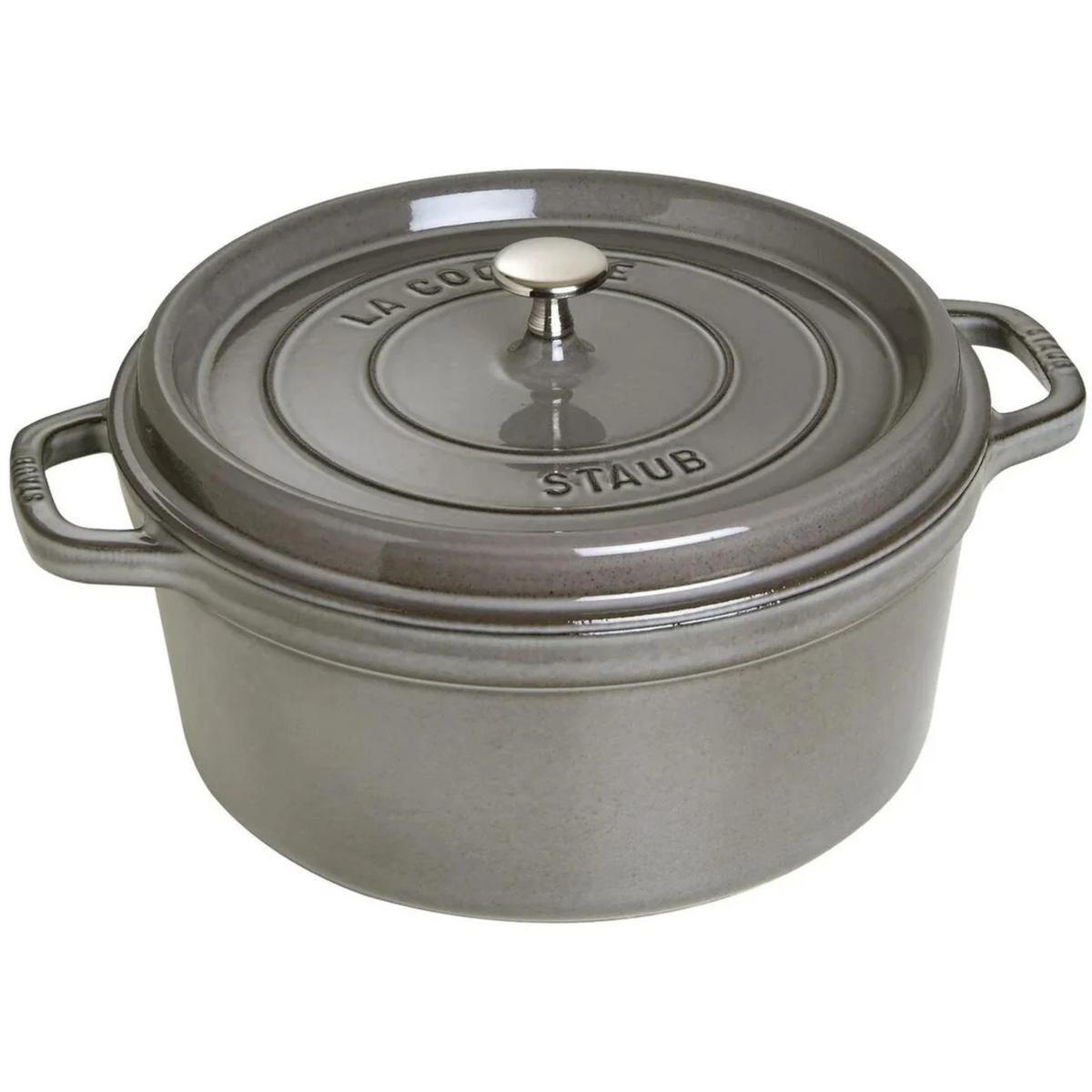 cocotte en fonte Staub ronde 28 cm vue complète
