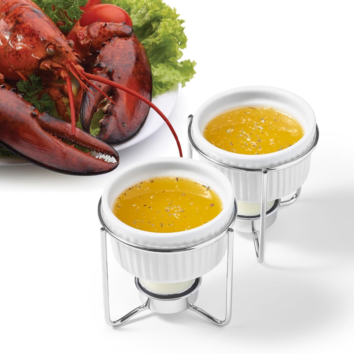 Ensemble de 2 chauffe-beurres en céramique Gourmet Bistro – Starfrit