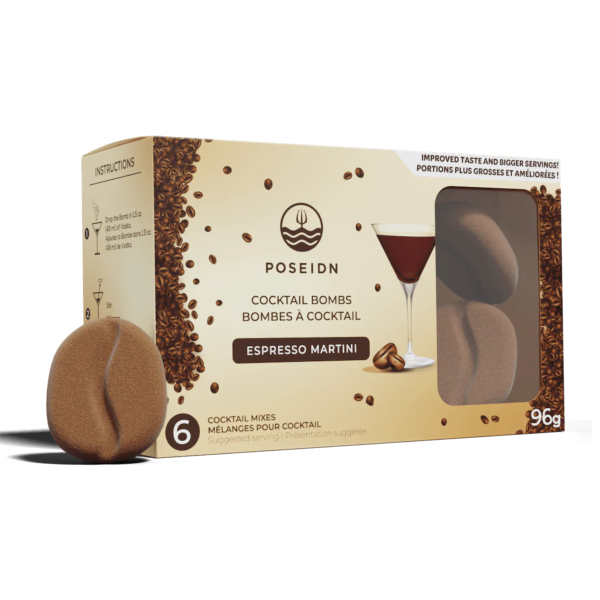 Ensemble de 6 bombes à cocktail Espresso Martini – Poseidn