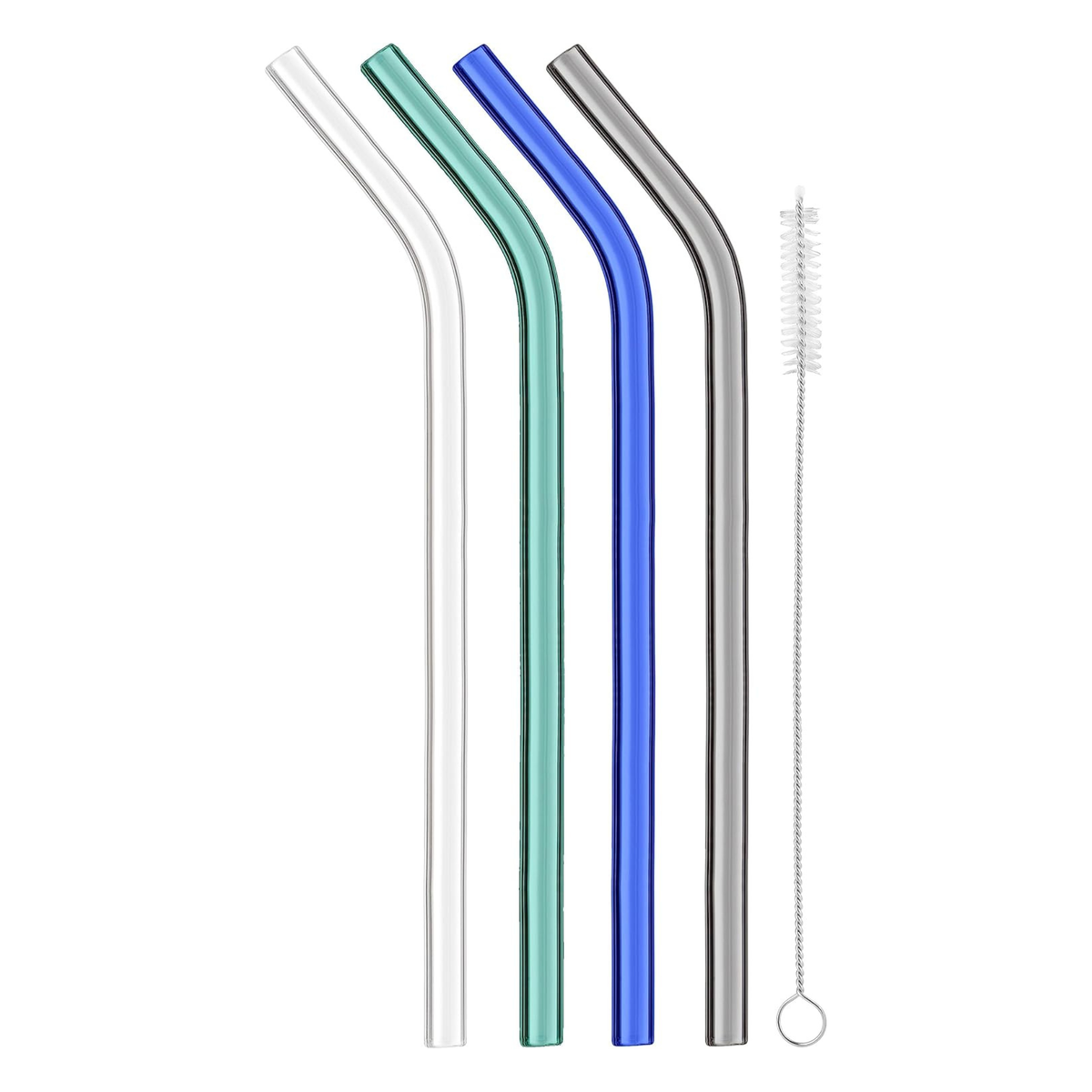 Set of 4 Reusable Borosilicate Glass Straws – Final Touch