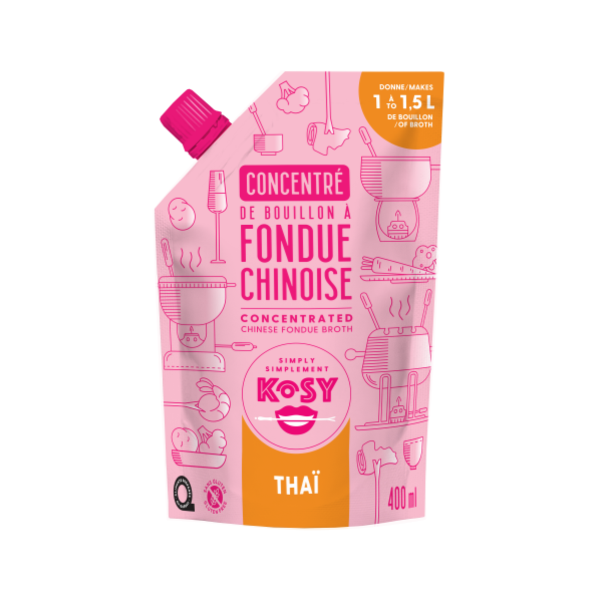 Concentré de bouillon à fondue thaï 400 ml - Simplement Kosy Simplement Kosy