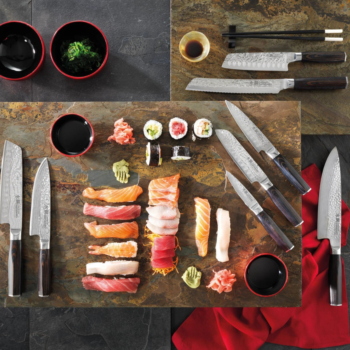 Bloc de couteaux magnétique Shi Damashiro EMPEROR® 7 pièces – Cuisine::pro® 