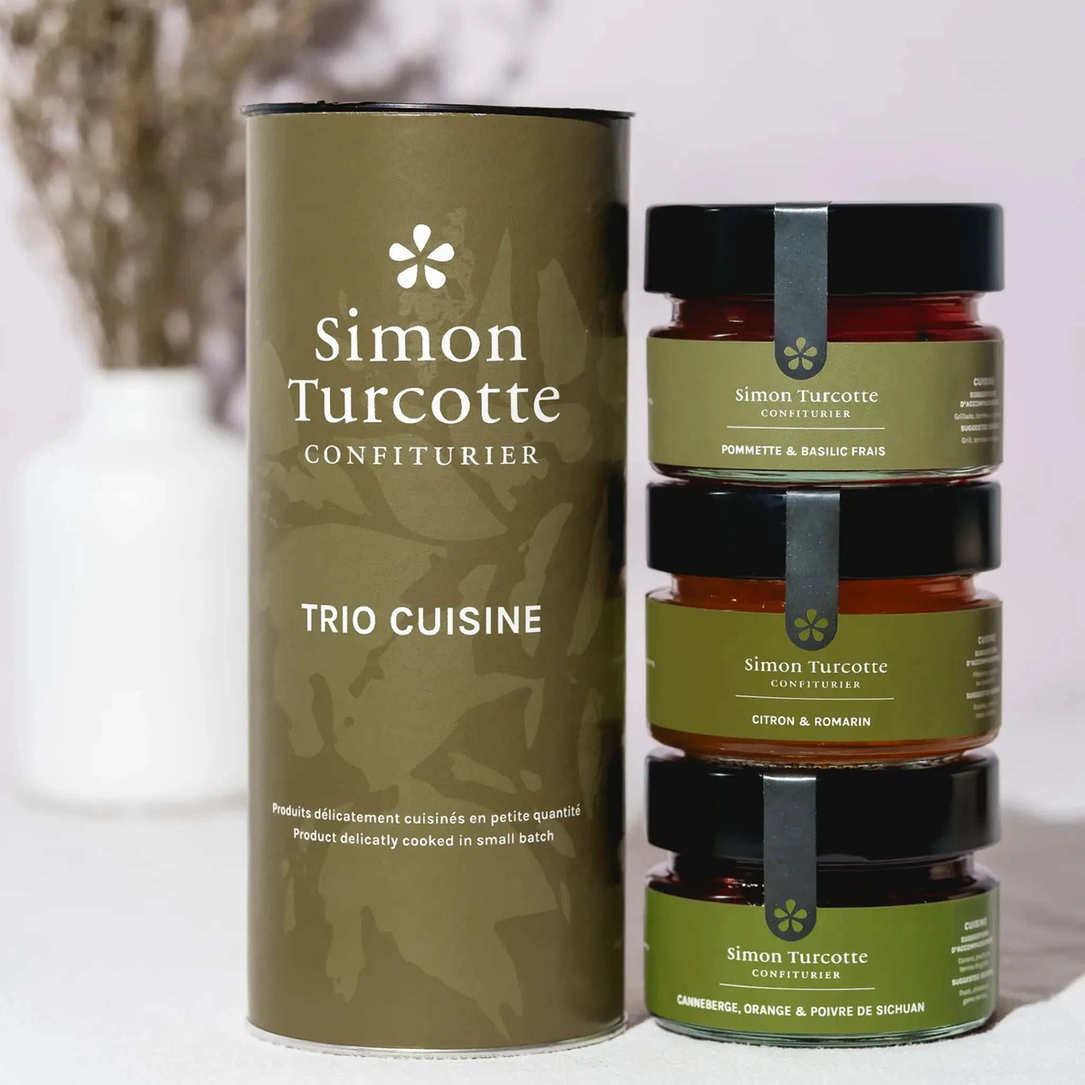 Trio de gelées et compote artisanale 125 ml avec fruits du Québec