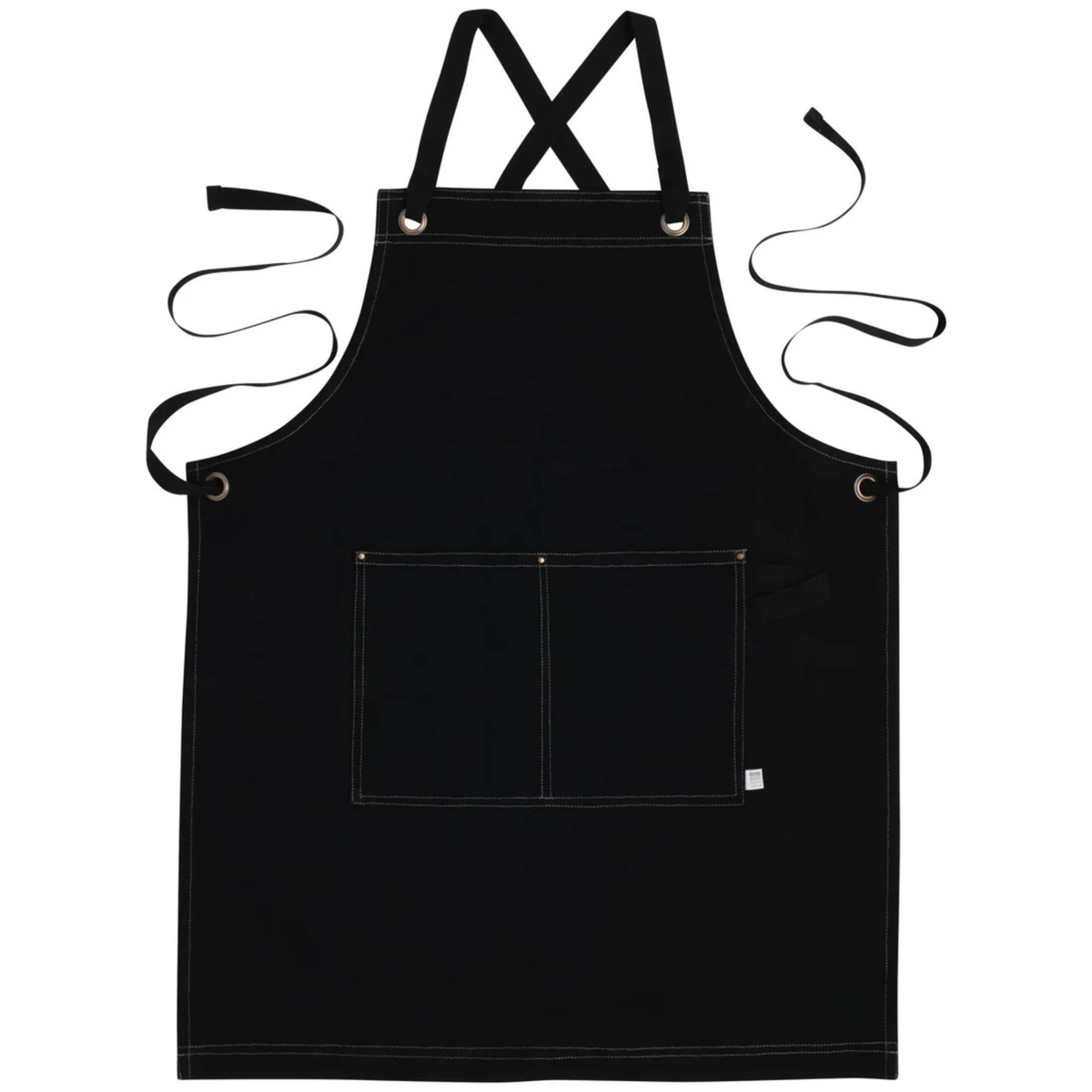 Tablier utilitaire en coton noir long ajustable 91 cm – Now Designs 