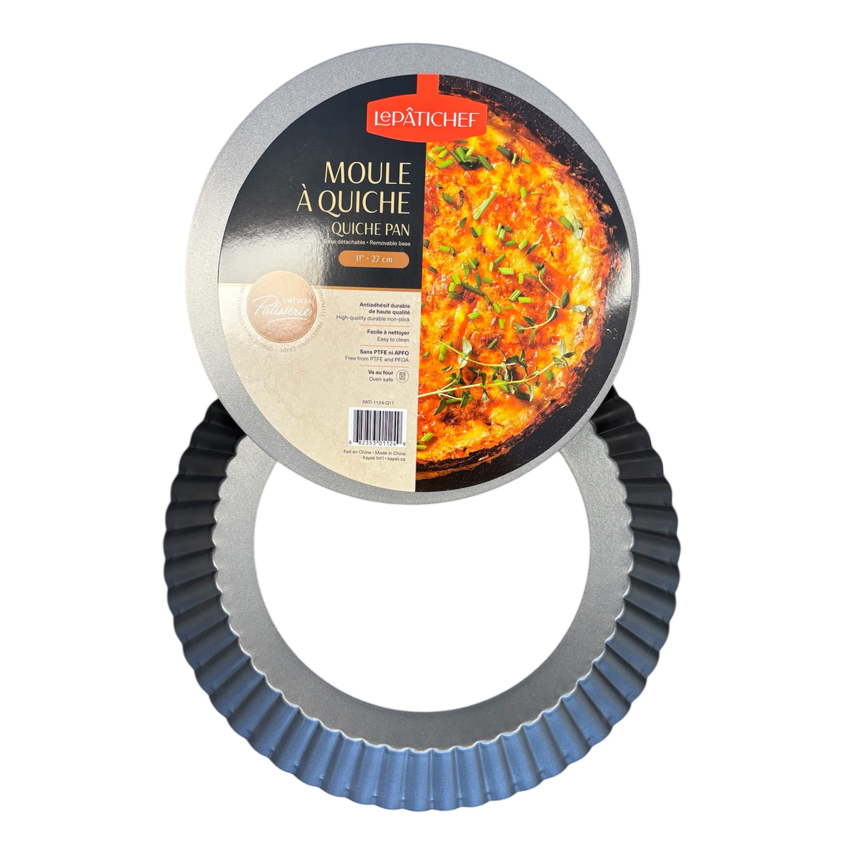 Moule à quiche antiadhésif à fond amovible 27 cm – Le Pâtichef