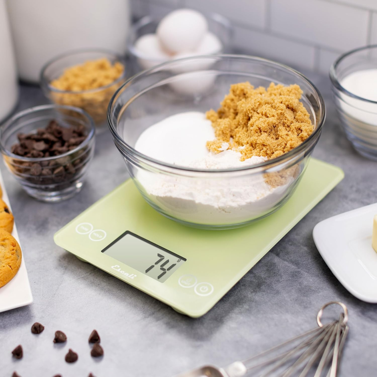 Balance de cuisine numérique en verre Arti verte 15 lb – Escali 