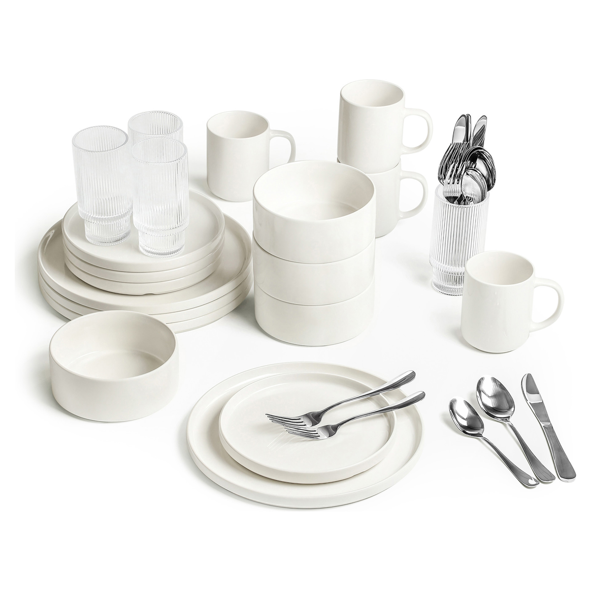 Ensemble de vaisselle en porcelaine 40 pièces - Stone Lain Stone Lain