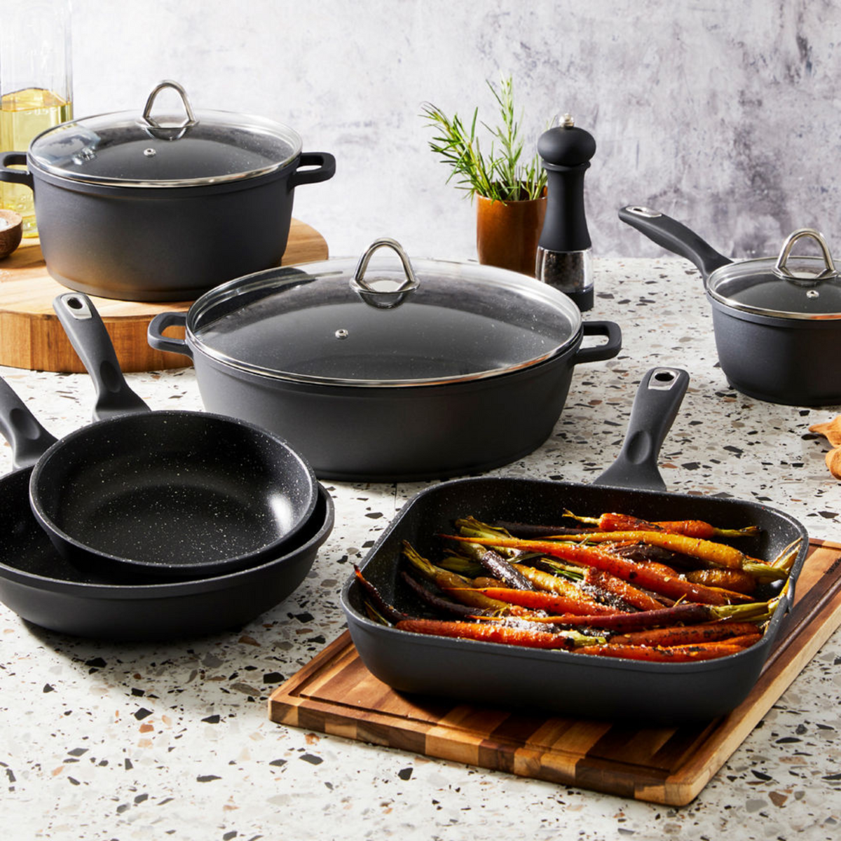 Batterie de cuisine 9 pièces GRANITE - Cuisine::pro® Cuisine::pro®
